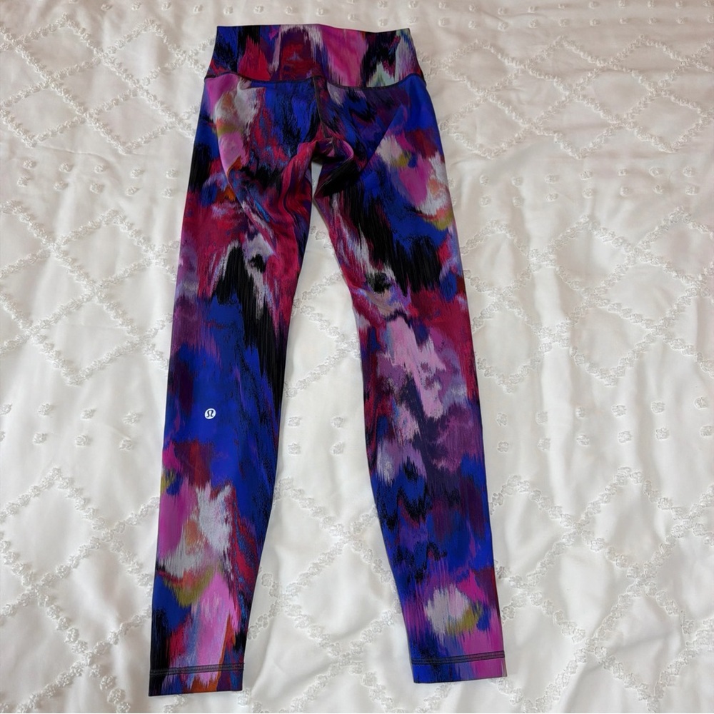 Lululemon Women’s Wunder Train High-Rise Tights Digital Current Pink Multi Sz 6 - Picture 7 of 8